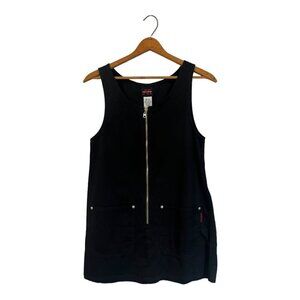SQZ Squeeze Jeanswear Vintage Y2K Dress Jumper Black Denim Medium Zipper M